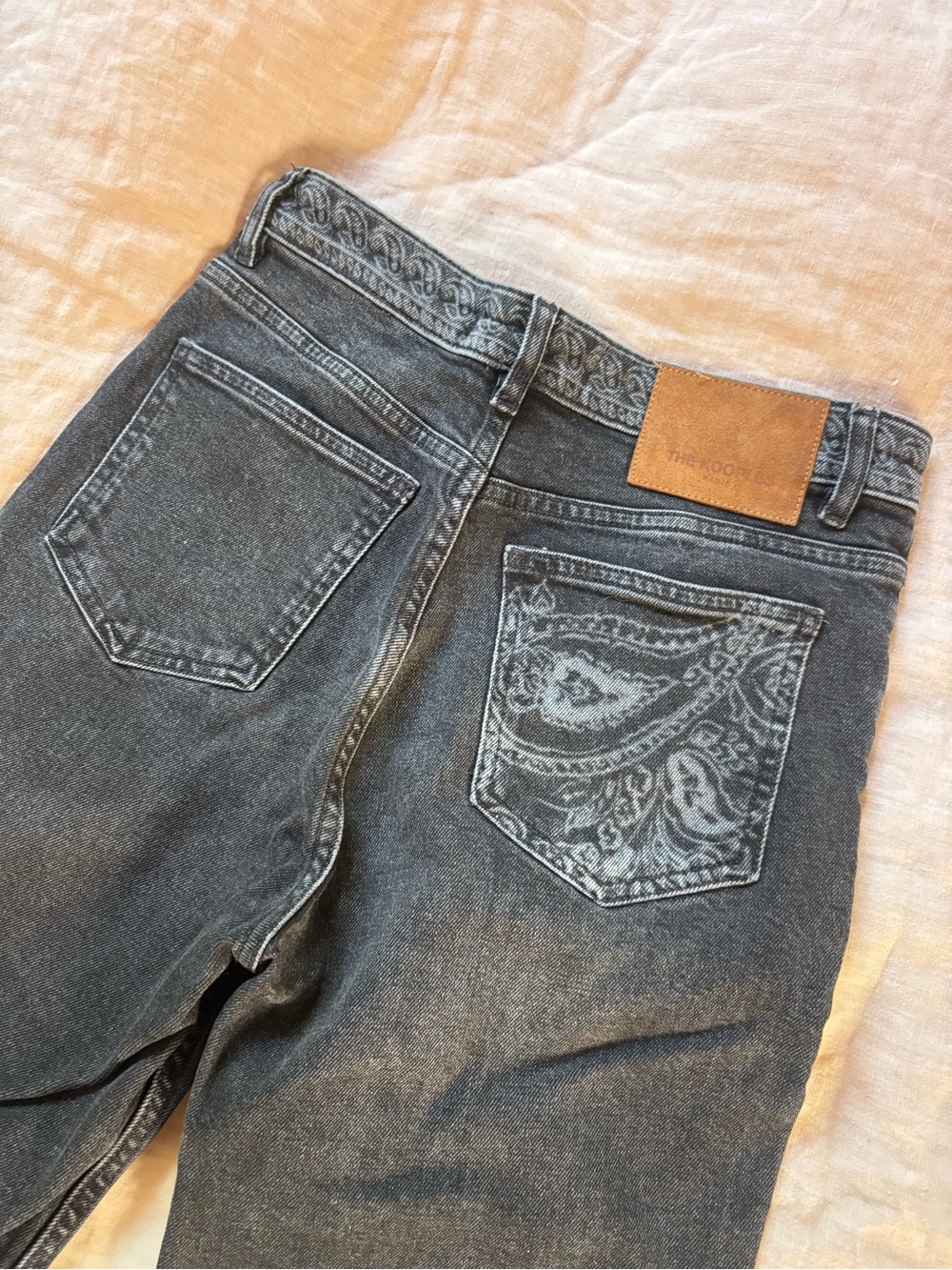 The Kooples Black Denim - Straight legged, cropped